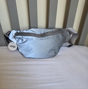 LOQI Metallic Gray Belt Bag